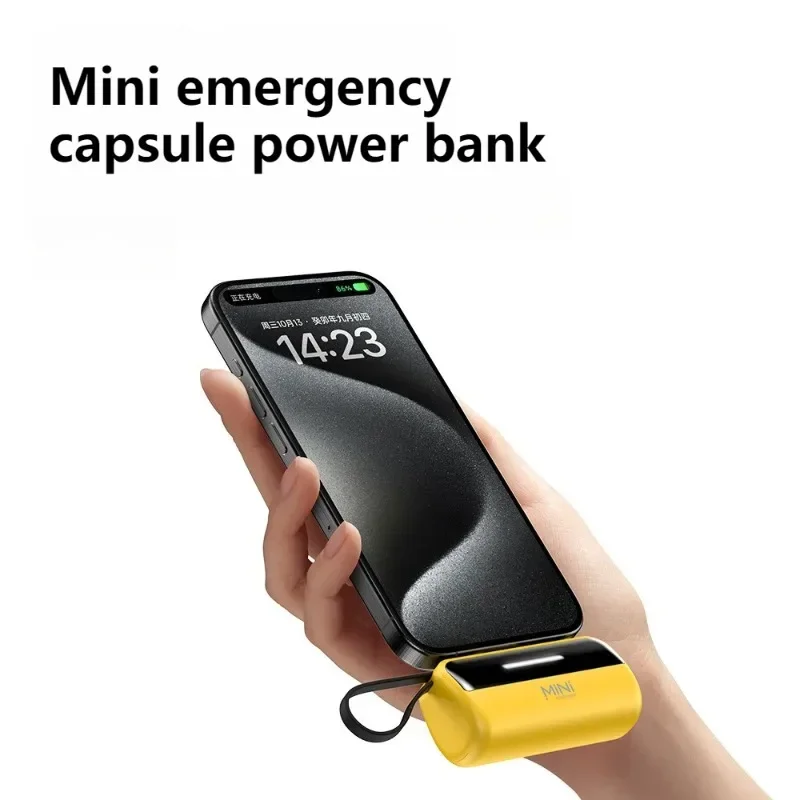 5000mAh CCC Mini Capsule Power Bank 22.5W Fast Charging Portable External Battery for IPhone Samsung Xiaomi Huawei