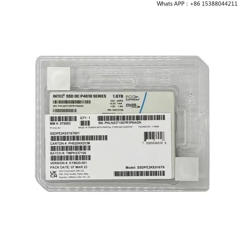 1.6T SSD for Intl P4610 U2 SSD NVME protocol u.2 interface 1.6t Disassembly