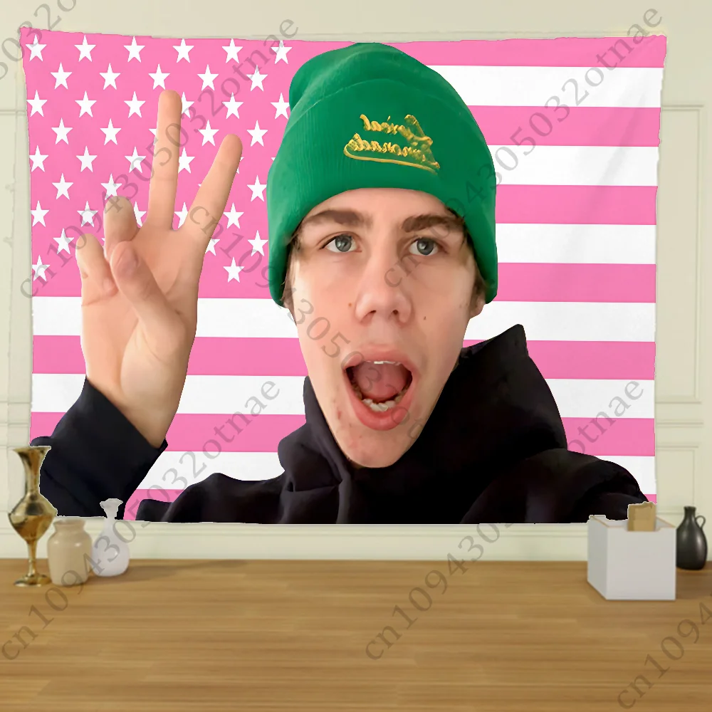 K-Kid Laroi العلم الأمريكي نسيج الإبداعية نمط صور غرفة المعيشة جدار الفن نسيج ديكور حفلة في الهواء الطلق تزيين لافتات #5