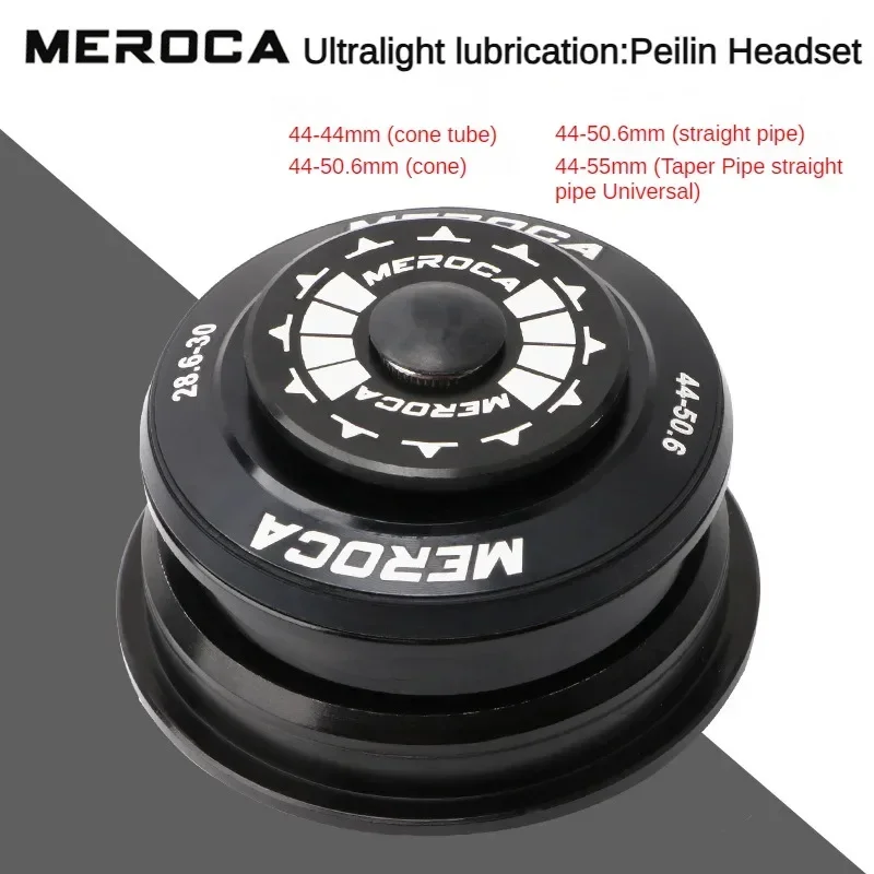 MEROCA MTB Road Bicycle Headsets 34/44/50.6/55mm for Bike 28.6mm 11/8-11/2 Straight 1/4-1/2 Tapered Fork Bike Accessories