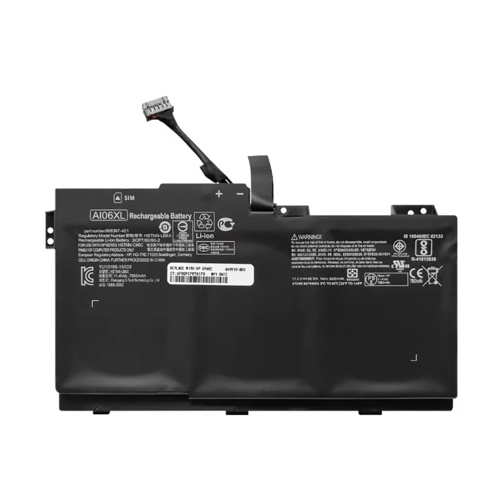 11.4V 8420Mah Nieuwe Batterij Ai06xl Voor Hp Zbook 17 G3 Workstation A106xl HSTNN-LB6X HSTNN-C86C 808451-001