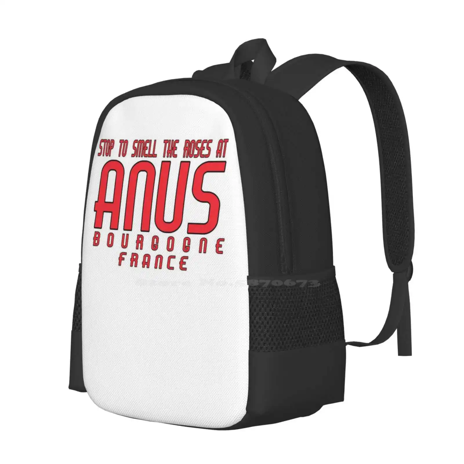 Stop To Smell The Roses At Anus! Backpacks For School Teenagers Girls Travel Bags Anus France Joby F Randrup