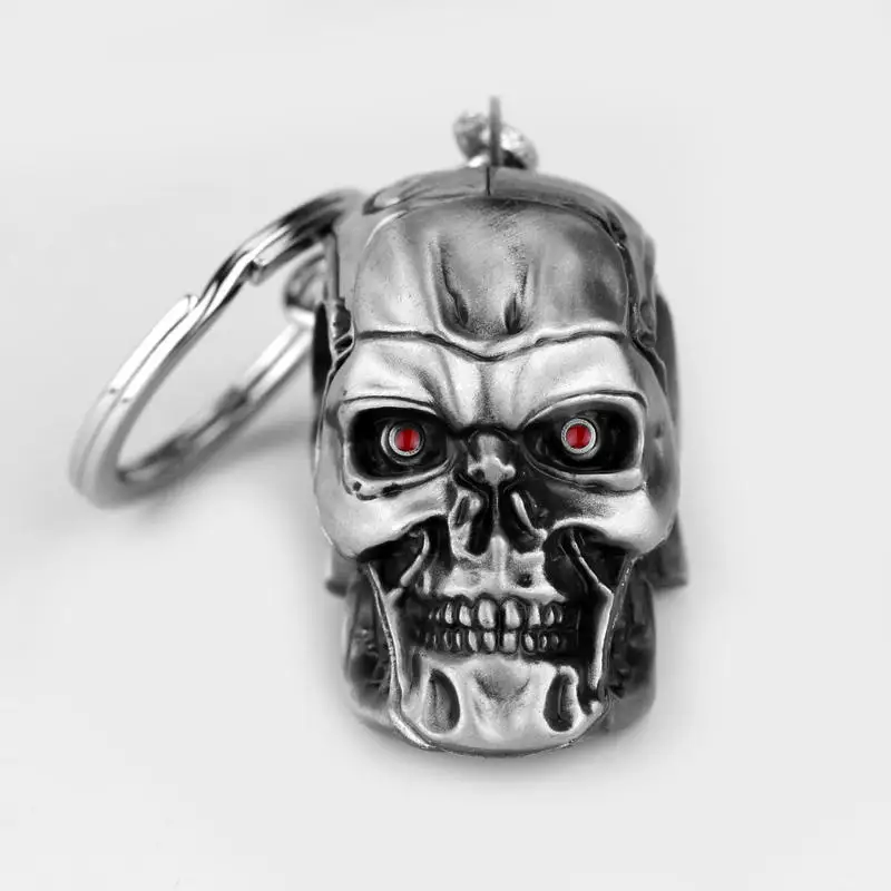 Movie Accessories Terminator Mask Skull Metal Stereoscopic Keychain Pendant