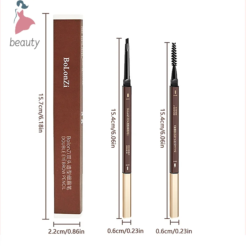 Double Head Eyebrow Pencil Long Lasting Waterproof 5 Colors Eyebrow Pen Tint Mascara Enhance Cosmetics Beauty Women Makeup