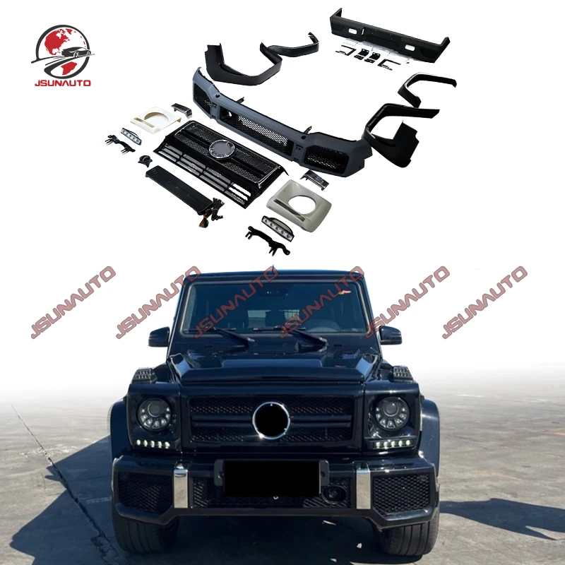 

PP Body Kit For 2008-2022 Mercedes Benz G500 G550 G350 W463 G63 Wide Front Bumper Rear Bumper Bumper Grills W464 AMStyle Kits