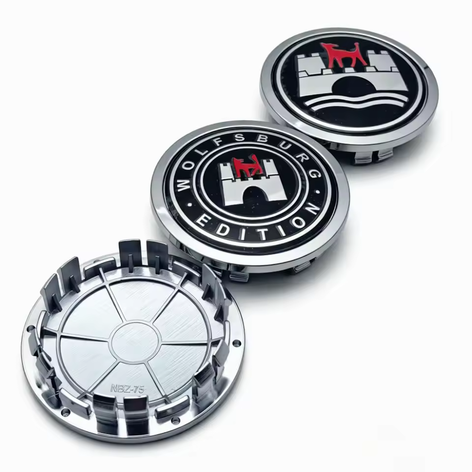 4x 75mm Volkswagen Nabendeckel Radkappen wolfsburg – Bild 3