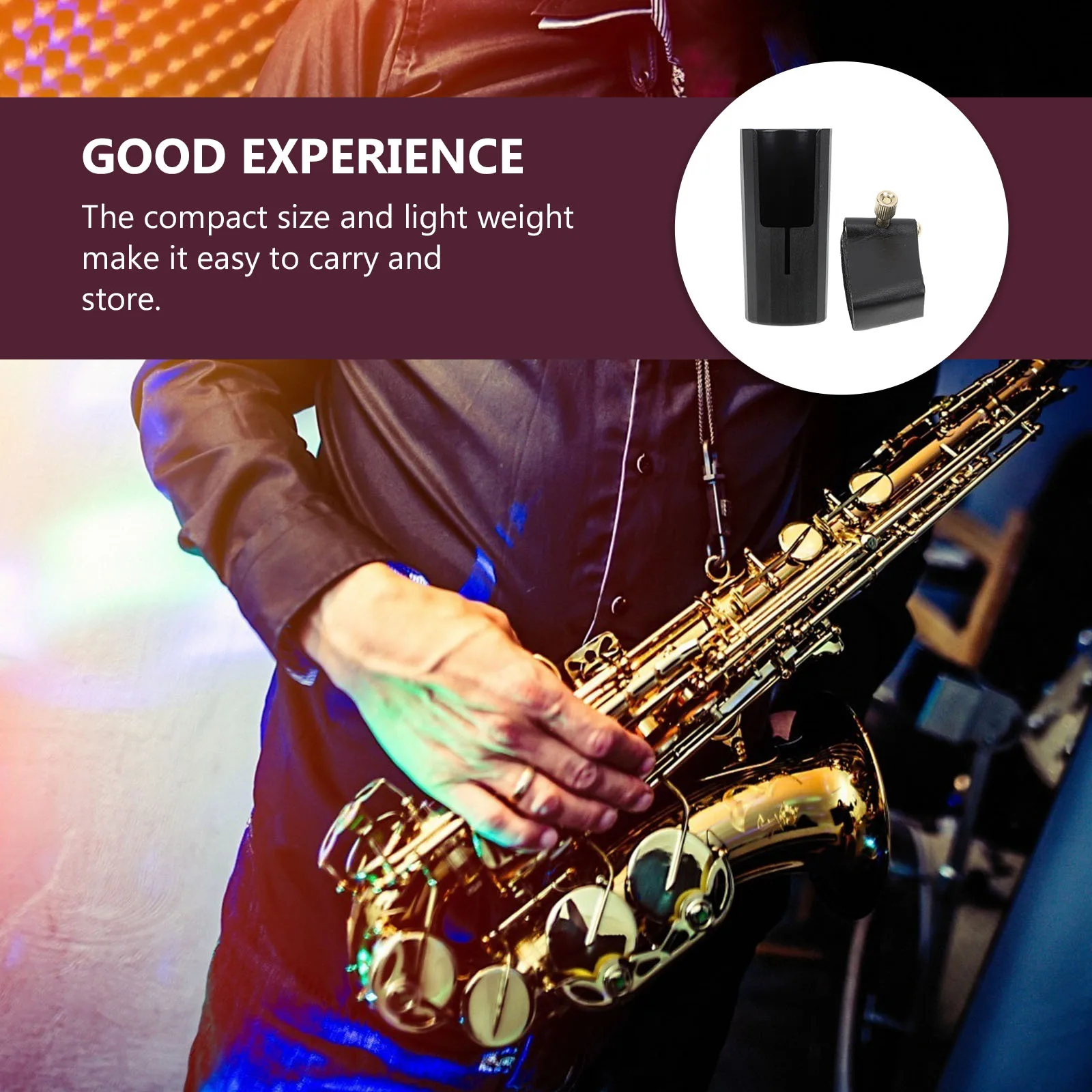 

Saxophone Head Cap Musical Instrument Alto Component Saxaphone Abs Mouthpiece Miss