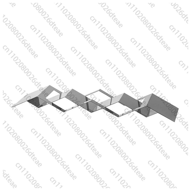 India Imported Modern Simple Tall Stainless Steel Tray, Rectangular, High-end Black Dining Room Storage Ornament