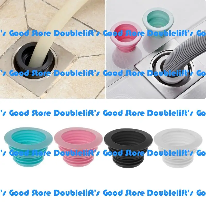 

652F Universal Drain Pipe Hose Silicone Sealing Plug Sewer Seal Ring Floor Drainer for Laundry Room Bathroom Bathtub