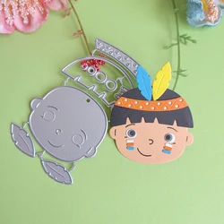 beautiful indian doll head cutting dies DIY scrapbook, embossed card, photo album decoration, handmade crafts