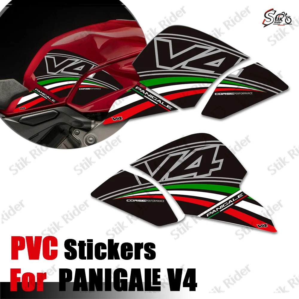 

Motorcycle Stickers For Ducati PANIGALE V4 S R V4R SP 1100 Decals Tank Pad Grips Knee Kit Gas Fuel Oil Protector