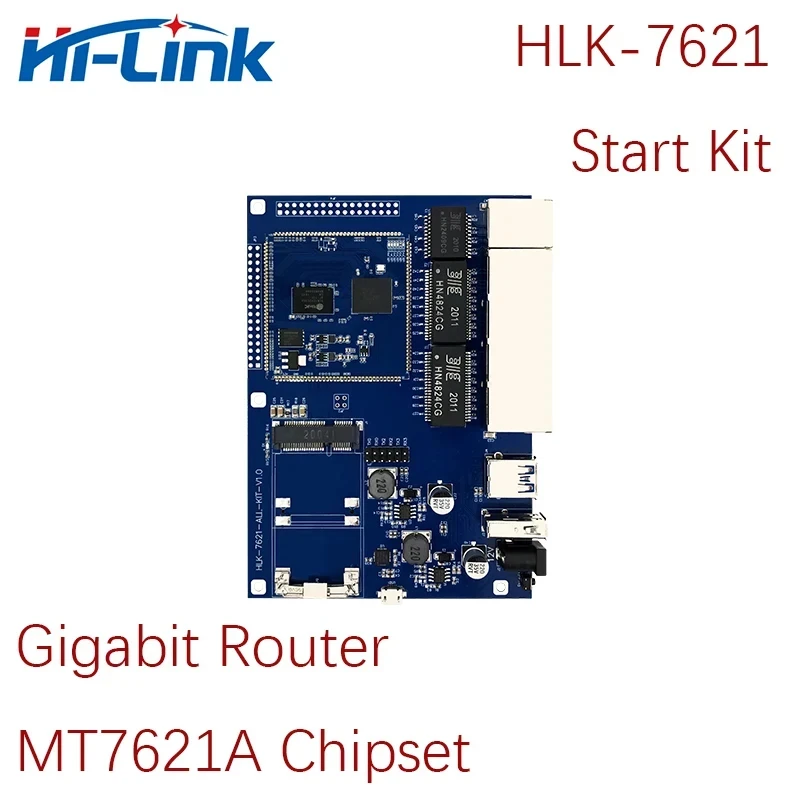 MT7621A Gigabit Ethernet Router Test Kit Development Board HLK-7621 Module Support Openwrt Dual Core for LTE hotspot