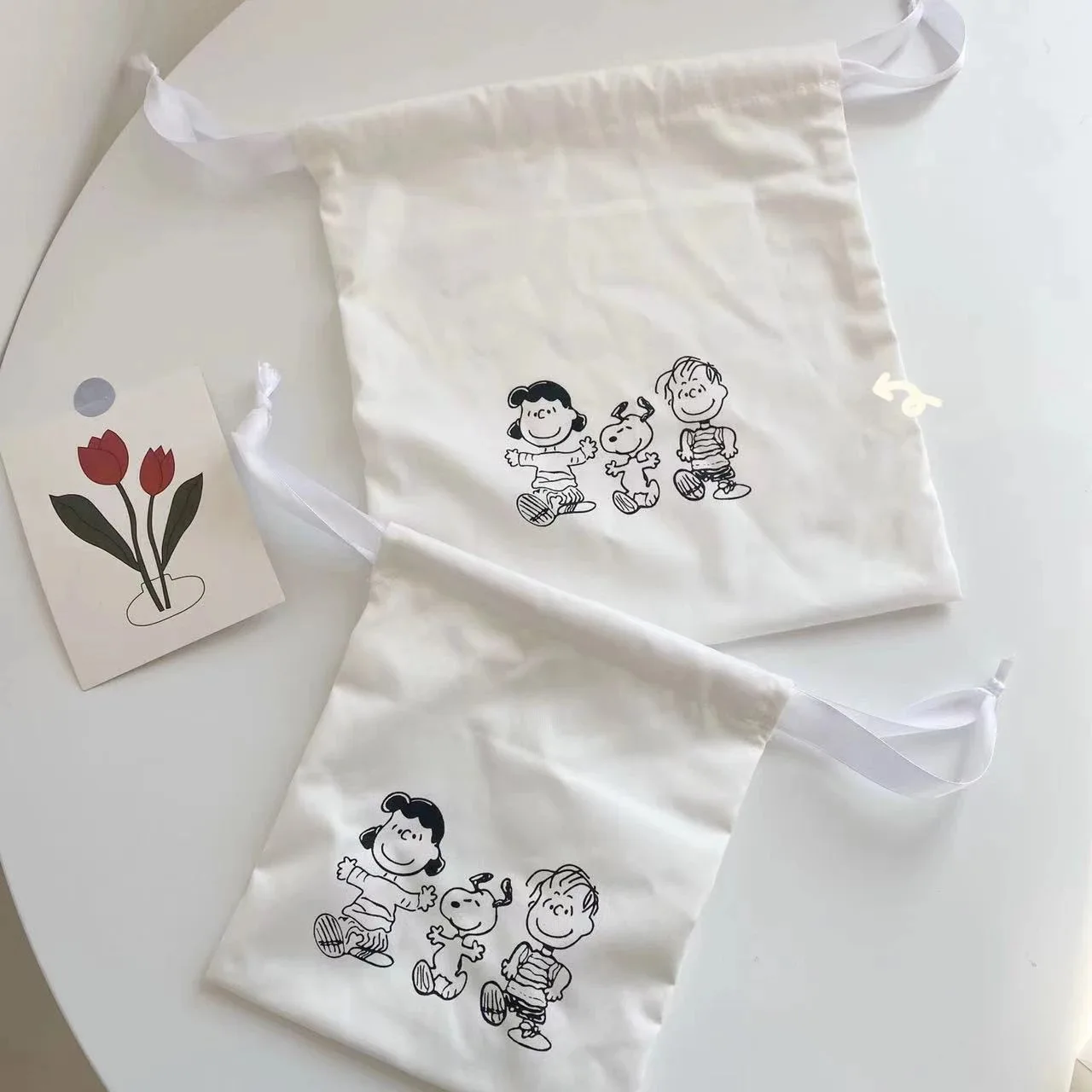 

100pcs Custom Logo White Muslin Jewelry Cotton Gift Bag Canvas Drawstring Ribbon Pouch can Personalized Print Name Wedding Favor