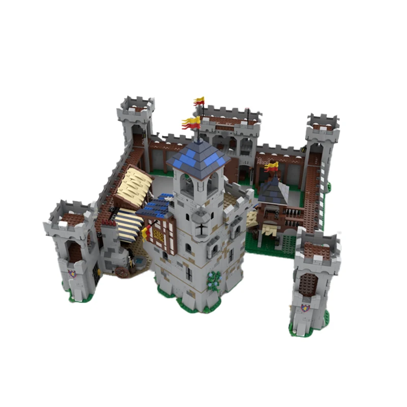 Bloques de construcción MOC de la serie Medieval Street View, castillo Modular grande, modelo de arquitectura, ladrillos técnicos, juguetes de ensamblaje, regalo de Navidad