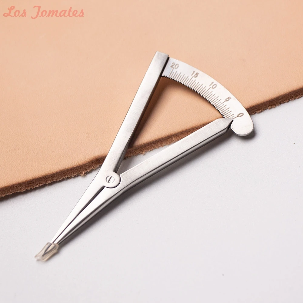 Leather Adjustable Scriber Wheel Compass With Scale Marking Tool Scriber Stitch Distance Groove Gauge Device Craftwork Supplies