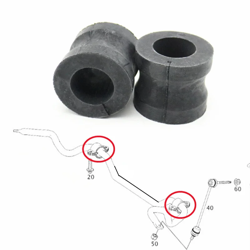 2X Front Stabilizer Anti Sway Bar Bushing For Mercedes Benz W222 X222 S450L C217 S400 S500 2013-2020