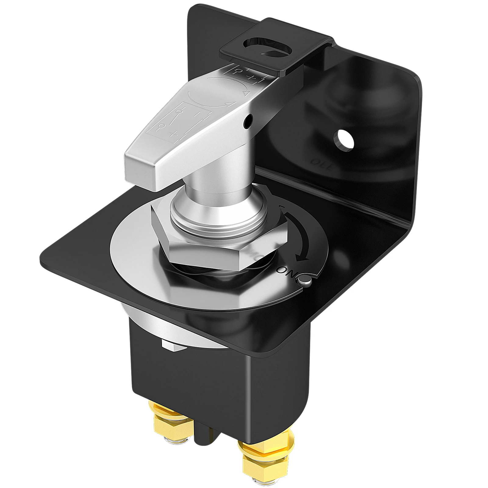Heavy Duty 500A 12V-36V Master Battery Kill Switch Fixed Handle Isolator Battery Disconnect Switch With Lockout Plate for Car