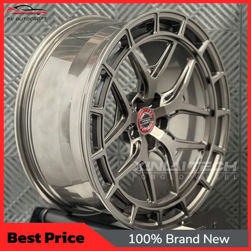 【2026】XINLAI Side Undercut Forged Wheels 19x8.5 20x9.5 21x10 5x112 5x114.3 5x120 Gunmetal Cage Frame Split Spoke For Audi RS5 S5