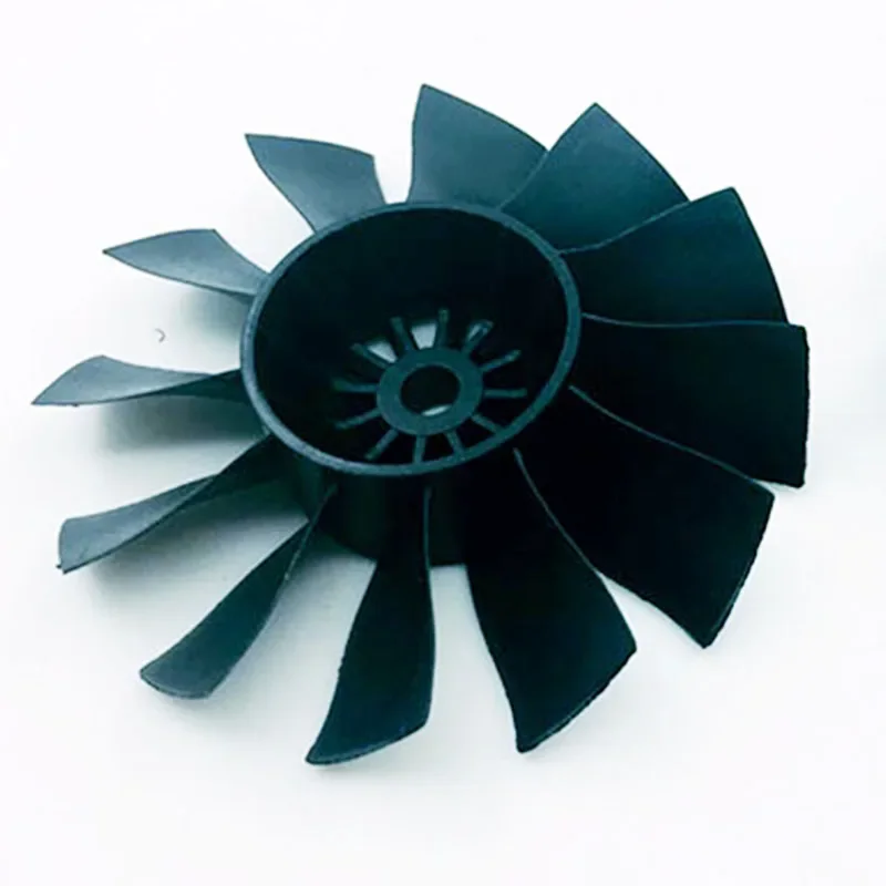 QX-MOTOR 70 мм управляемый вентилятор с 12 лезвиями для радиоуправляемого самолета, дрона, 70 мм, катетер из ЭДФ, приводная труба, ведро, аксессуары