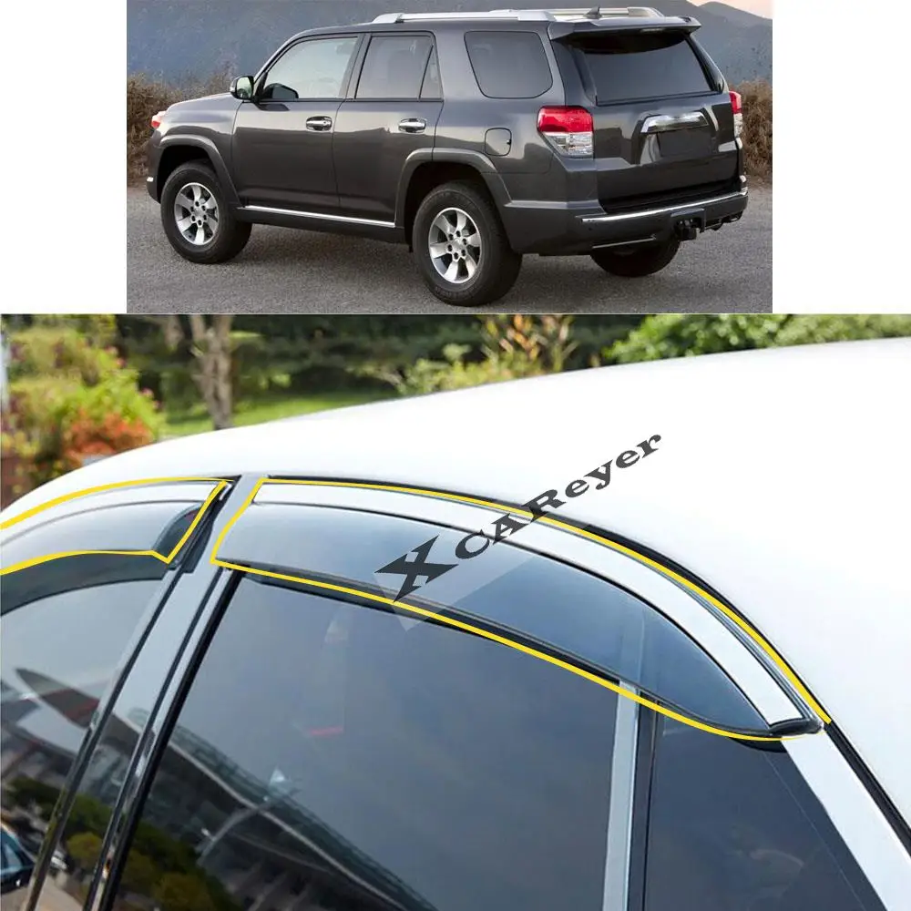 

For TOYOTA 4RUNNER 2010 2011 2012 2013 2014 2015 2016 2017 2018 Car Sticker Plastic Window Glass Wind Visor Rain/Sun Guard Vent