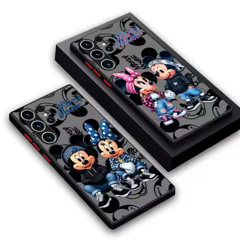Love Disney Mickey Minnie Mouse Phone Case for Samsung Galaxy S20 FE S23 Ultra S25 S22 Plus S24 Ultra S10 Lite S9 S21 Cover