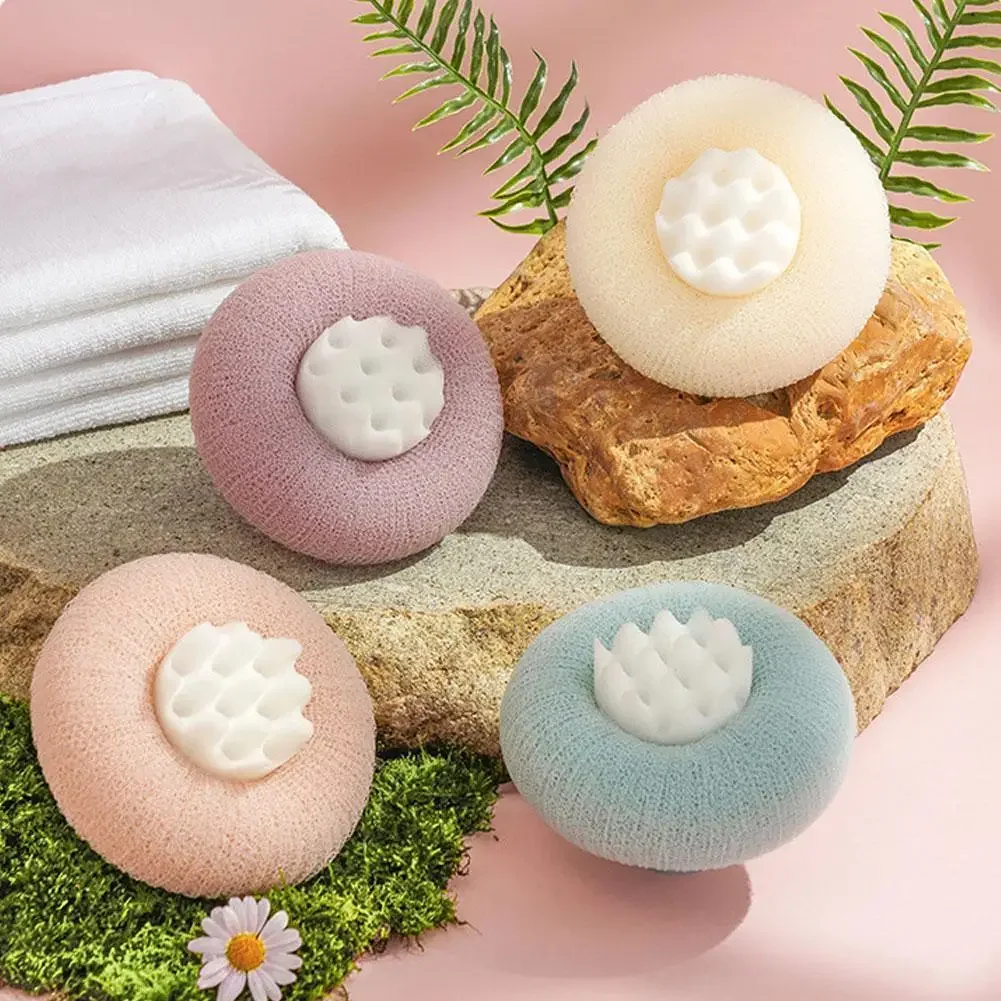 Bath Towel Scrub Bath Massage Bath Ball With Sucker Wipe Towel Rub  Back Mud Brush Sponge Brush