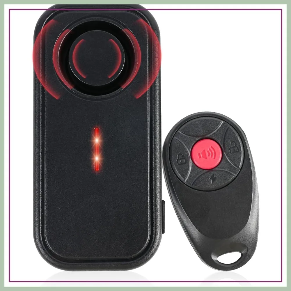 

113dB Car Alarm System Anti-Theft Bike Alarm IP66 Waterproof Vibration Sensor Wireless Remote for E-Bikes, Motorcycles, Scooters