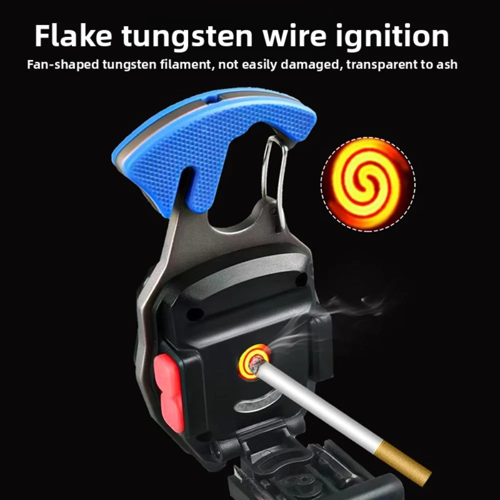 Mini Portable Keychain Flashlight - LED Super Bright Laser Torch Strong Magnetic Outdoor Emergency Light