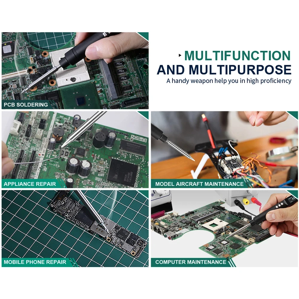 PTS200 Smart Soldering Iron 100W Max PD2.0/3.0 ESP32 Open Source for TS100 TS101/Pine64 Pinecil V2 V3 Electric Soldering Iron