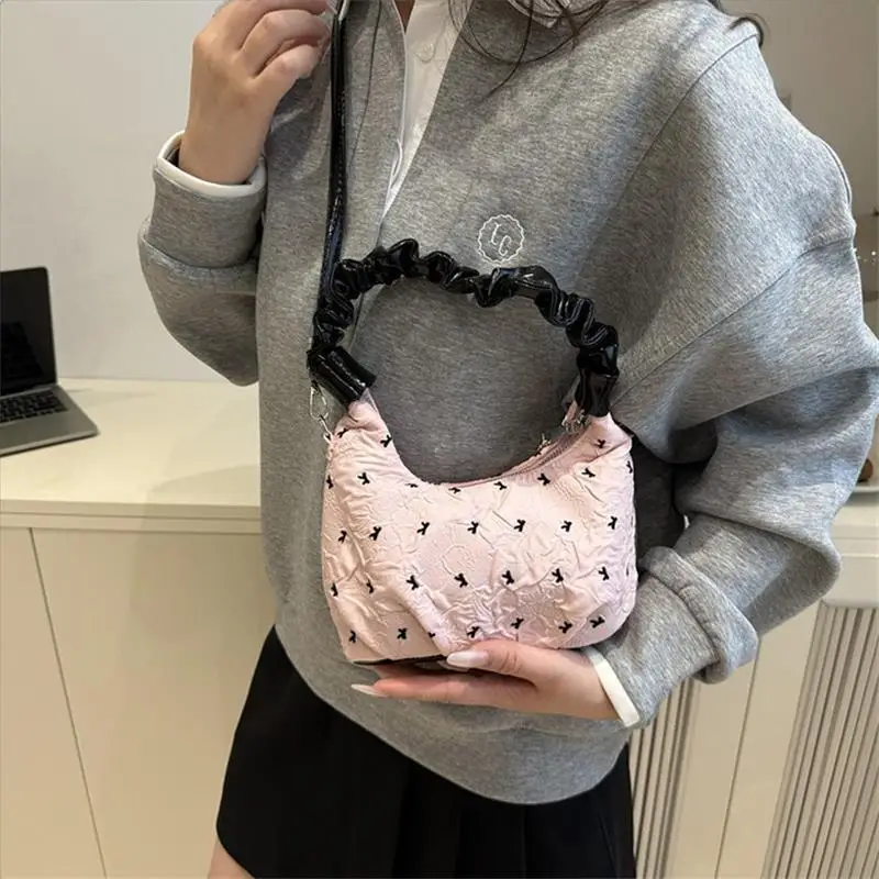 Женская сумка через плечо с милым бантом, модная девчачья повседневная сумка через плечо большой вместимости для поездок на работу