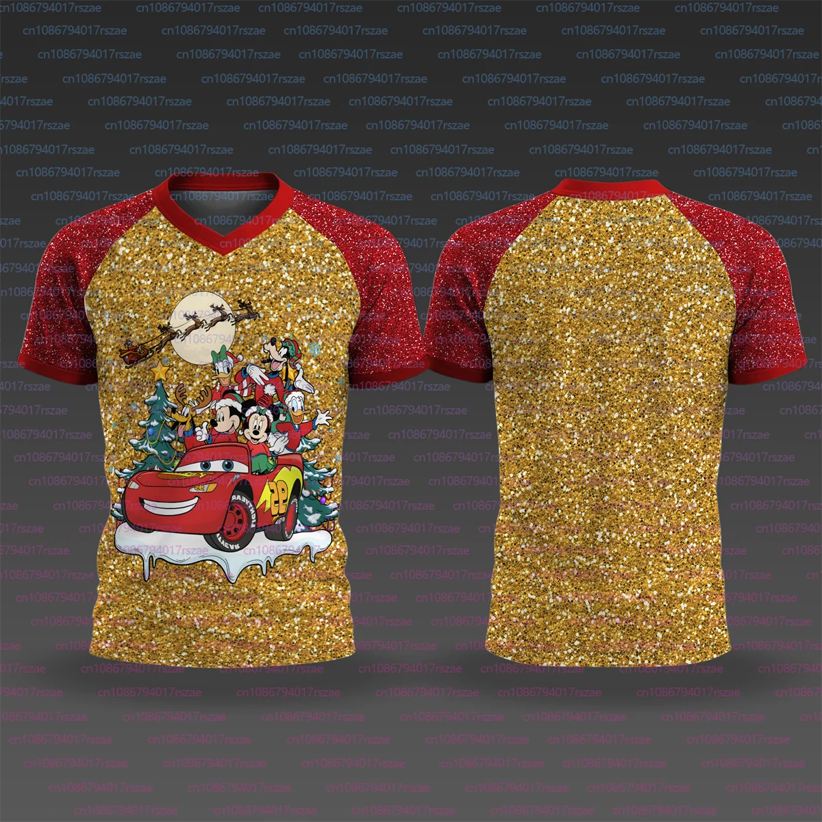 

Summer Fashion Creative Christmas Tops New Anime Cartoon Patterns 3D Printing Mickey Tees Men Women Casual Streetwear T-shirt