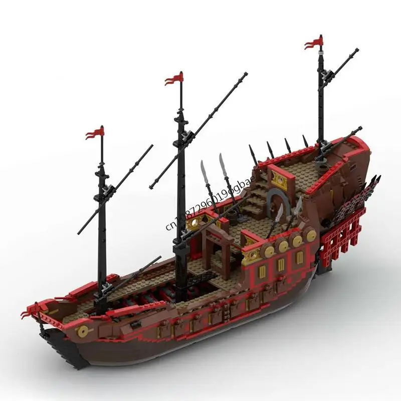 Новый 1692 шт. Moc европейские средневековые пираты серии императрица военный корабль Diy творческие идеи императорские флагманские игрушки подарки пазлы на заказ