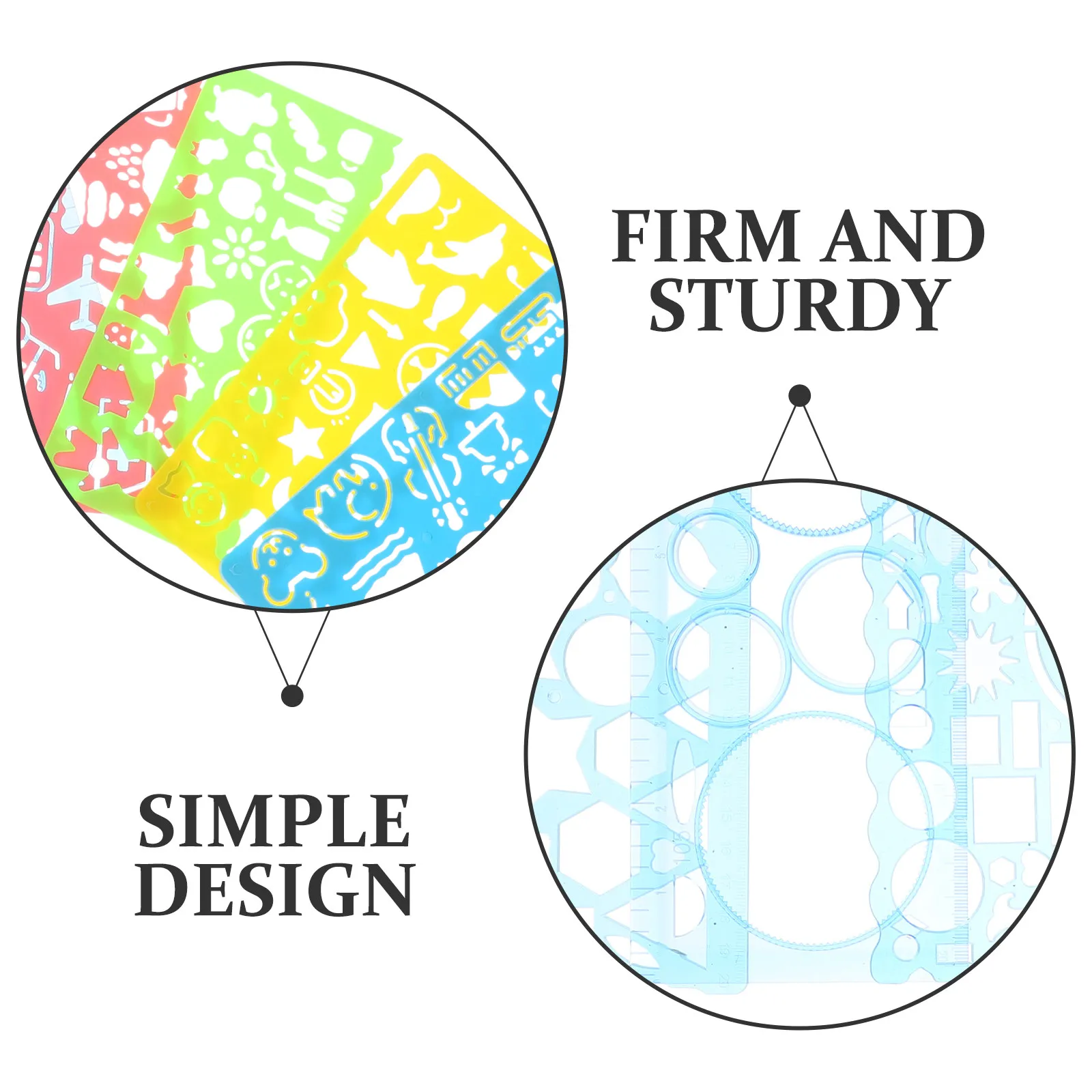 1 set 1 Set Geometric Drawing Template Ruler For Students Drawing Tools Architecture Engineering Art Design School Use Plastic