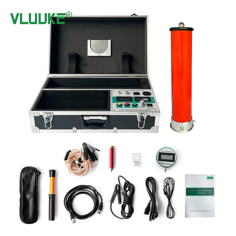 VLUUKE DC Hipot Tester Digital High Voltage Generator Withstand Voltage & Leakage Current Test for Zinc Oxide Surge Arrester
