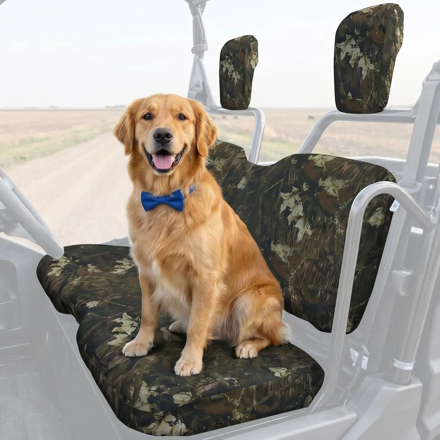  UTV Camo Seat Cover Compatible with Honda Pioneer 700 700-4 2014-2025, Waterproof UTV Bench Seat Protector