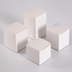 50pcs/lot 3x3 5x5 6x6 8x8 9x9 10x10cm Hight 4 ~ 13cm Card Paper Box Square Lipstick Perfume Essential Oil Bottle Storage Boxes