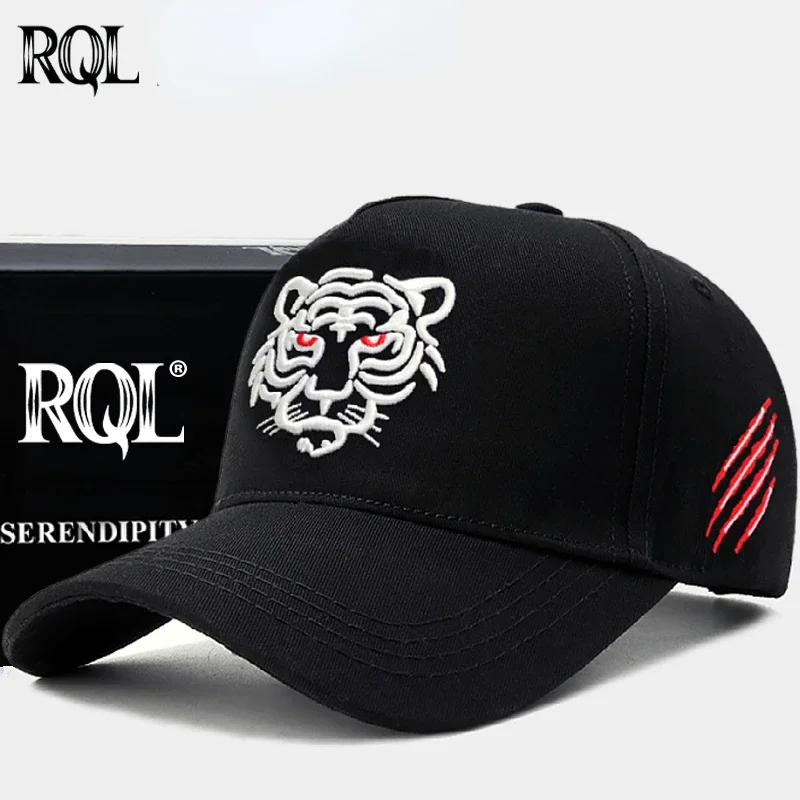 RQL Unique High Quality Baseball Cap for Men Retro Hat Golf Hat Cotton Embroidery Big Size Trucker Hat Hip Hop Fashion Designer