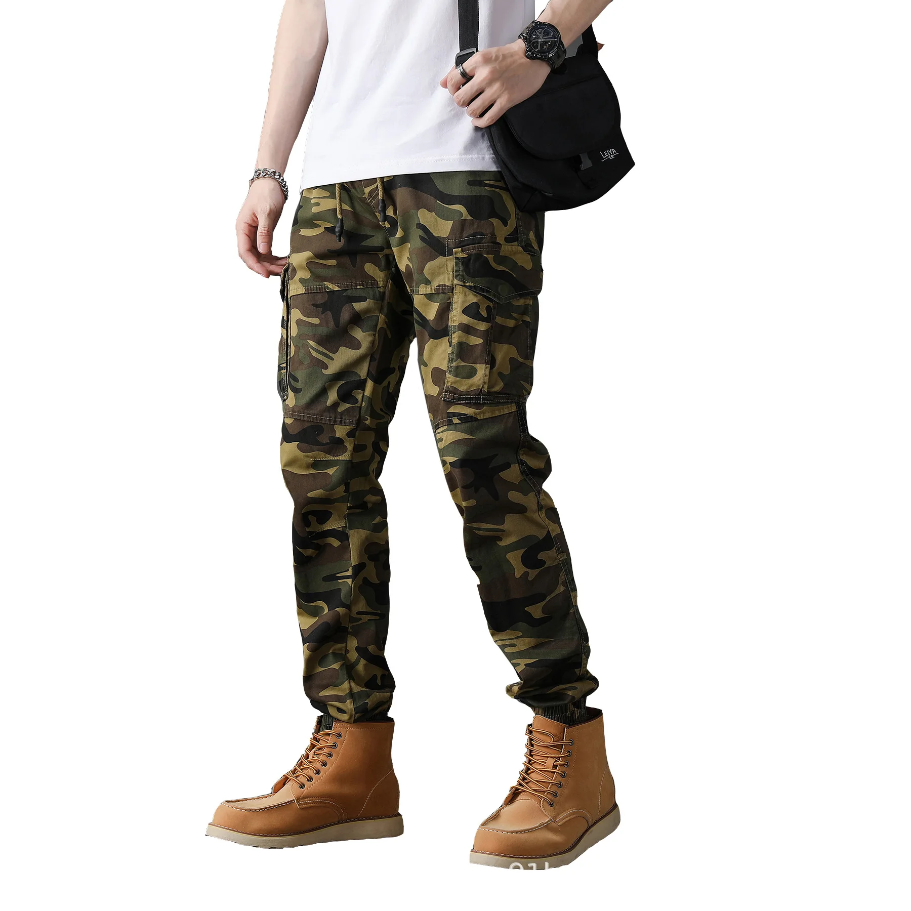 

Fashion Military Style Camouflage Cargo Pants Men Casual Trousers Slim Fits Joggers Streetwear Clothing