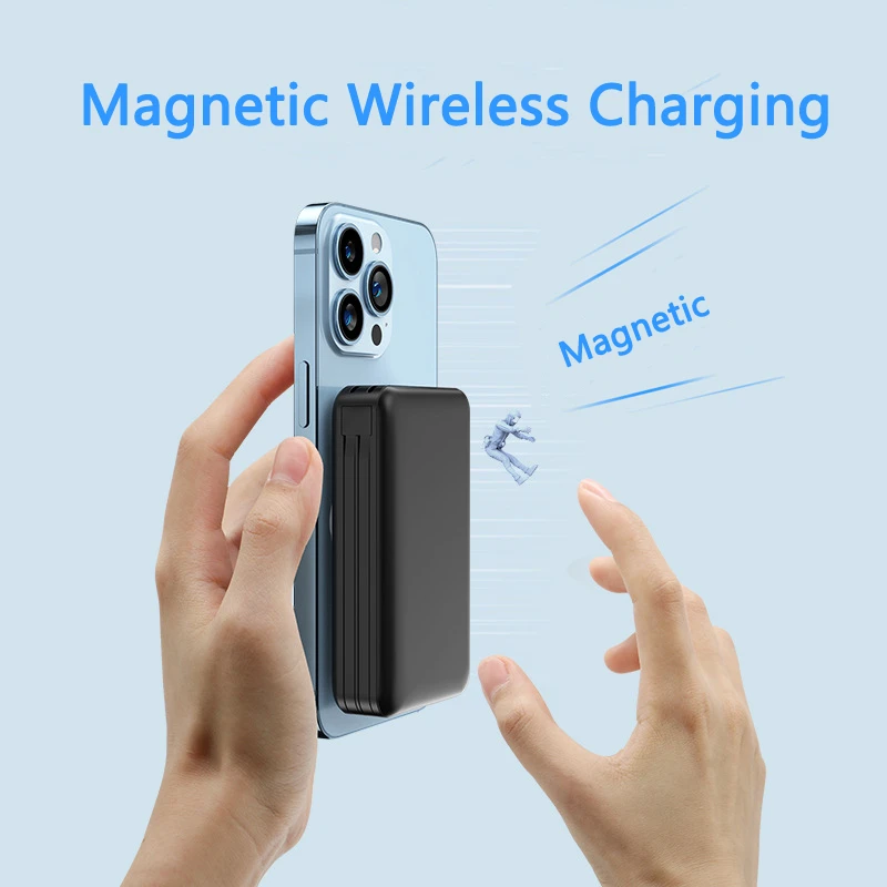 20000mAh Magsafe Power Bank Wall Charger Magnetic Wireless Charger Powerbank for iPhone 16 Xiaomi Samsung Travel Spare Battery view 4