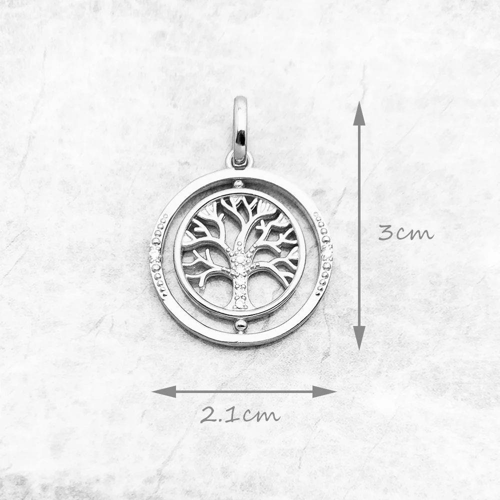Baum des Lebens Anhänger brandneuer edler Schmuck Liebesaccessoires 925er Sterlingsilber romantisches Geschenk für Frau – Detail 2