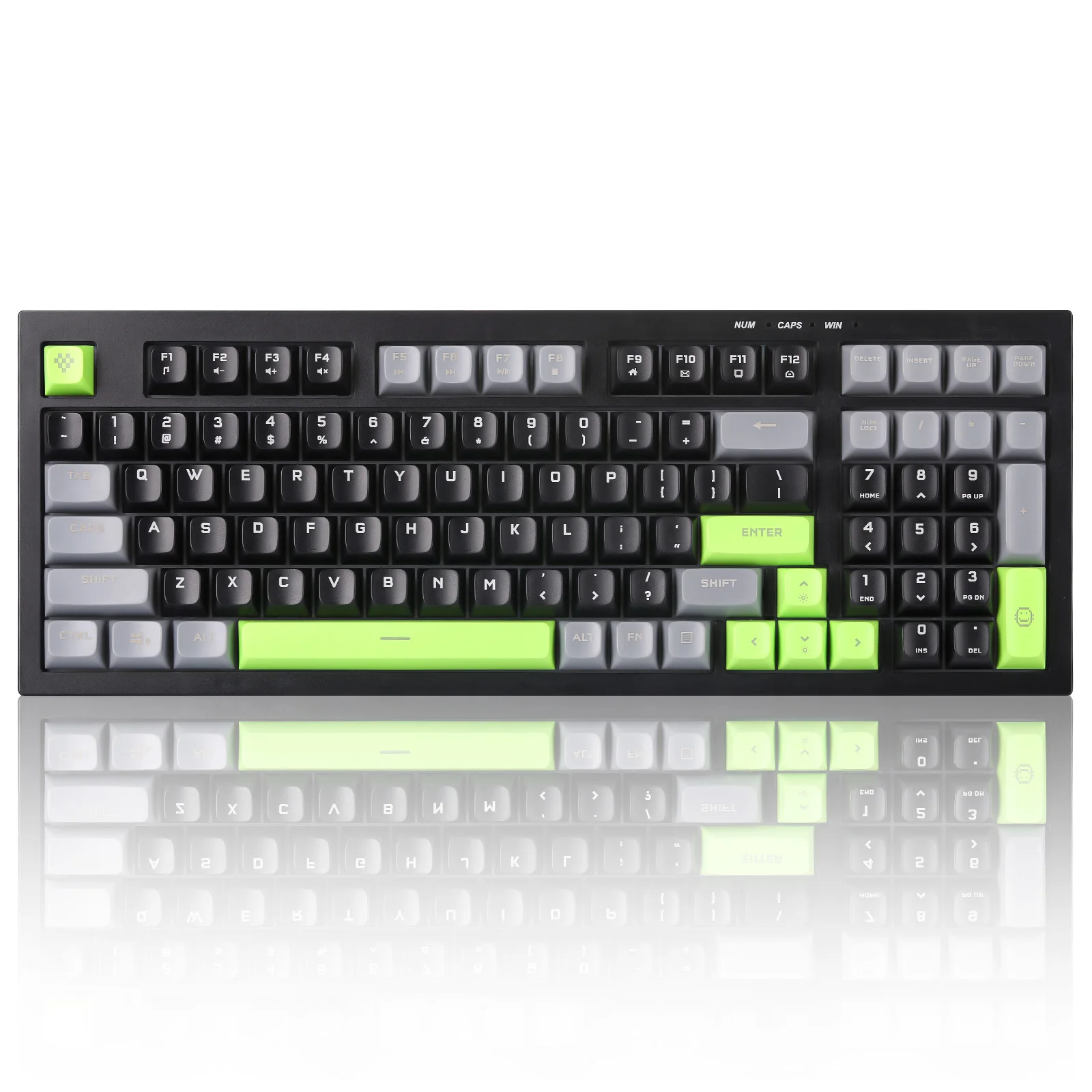 

YUNZII D98 Black Wired Gaming Keyboard, RGB Backlit Quite Full Numpad Membrane Keyboard, Spill Resistance, Anti-ghosting 98 Keys