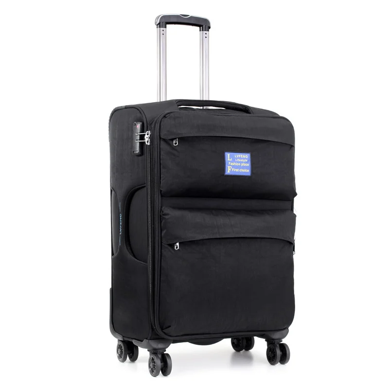 Oxford cloth luggage canvas trolley suitcase multi-wheeled suitcase men and women 20 inch boarding box password box