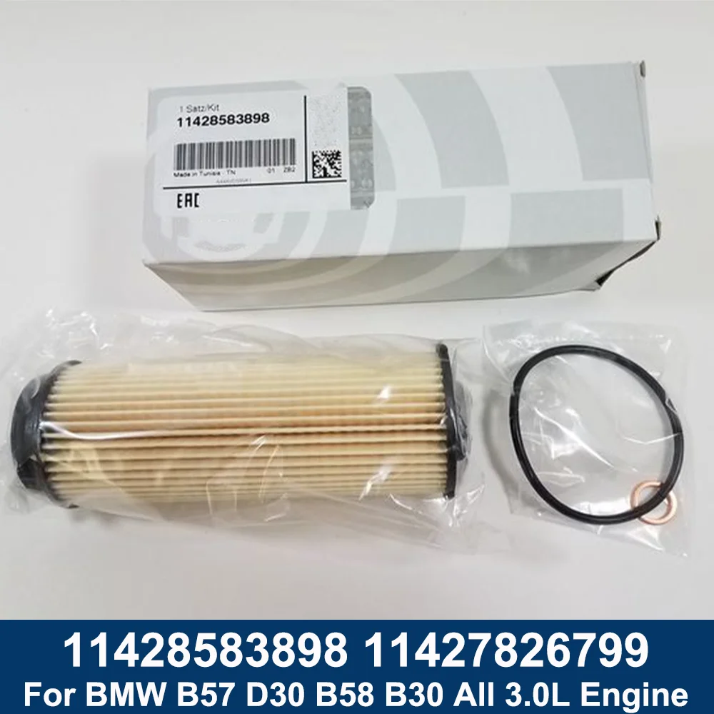 

New Oil Filter Element 11428583898 For Latest BMW B57 D30 B58 B30 All 3.0L Engine 11427826799 04152-WAA02 A90 Supra