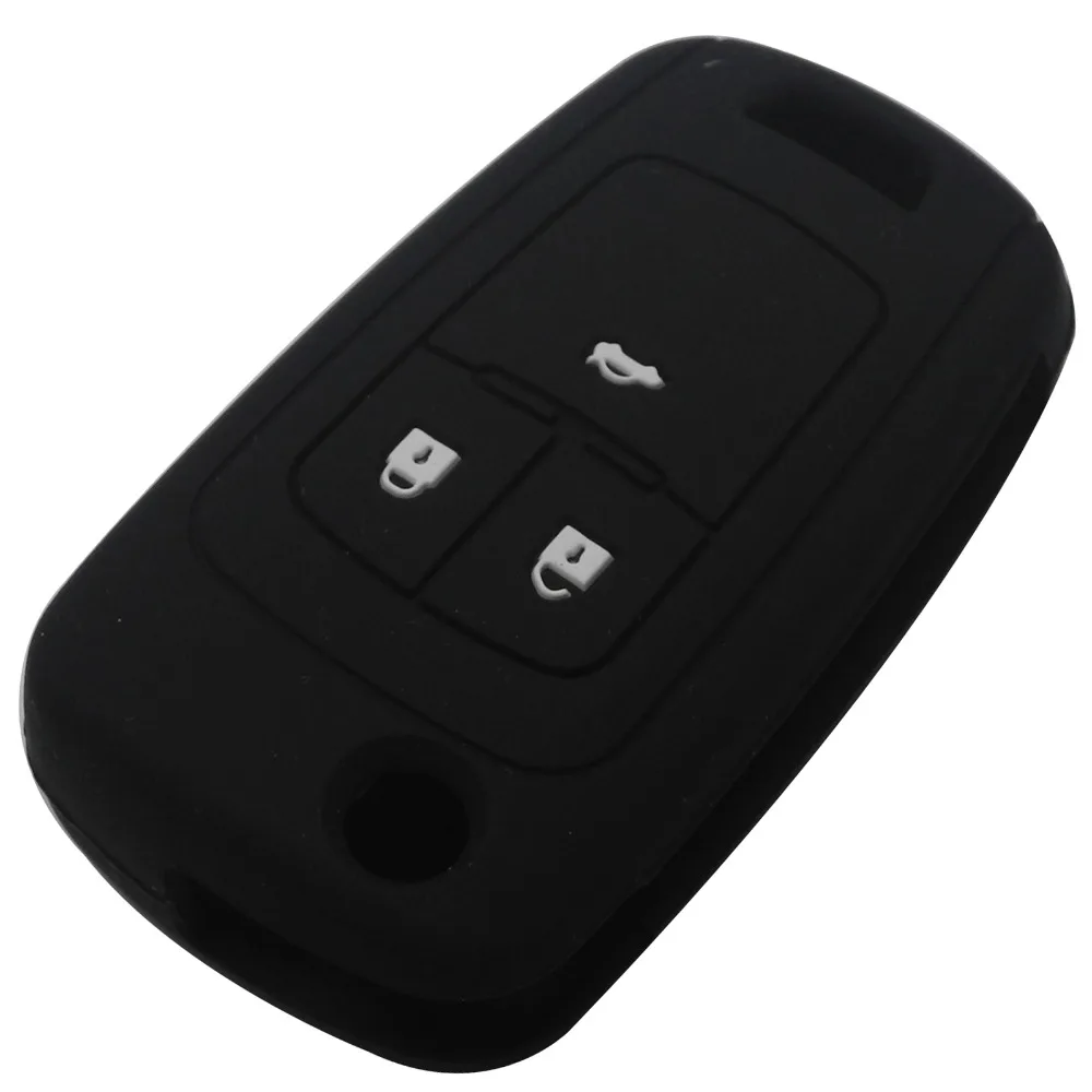 3 botones de goma silicona remoto funda llave coche para Chevrolet Cruze Holder