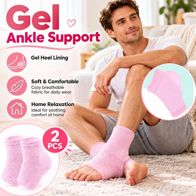 Gel ankle protector, comfortable ankle care for men and women, moisturizing heel protection, daily walking and home use