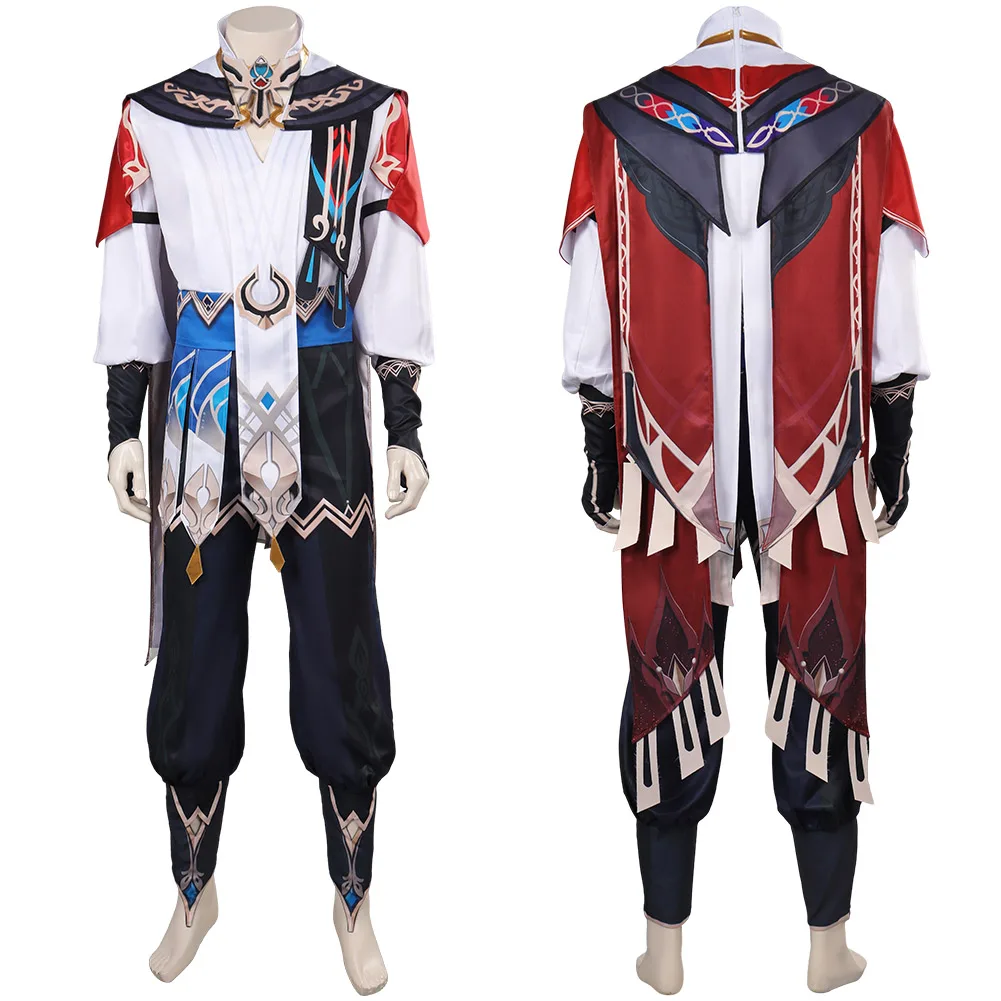 Game Genshin Impact Cos Kaveh Cosplay Costume Outfits Fantasy Tops Pants Accessories Halloween Carnival Suit For Male Roleplay