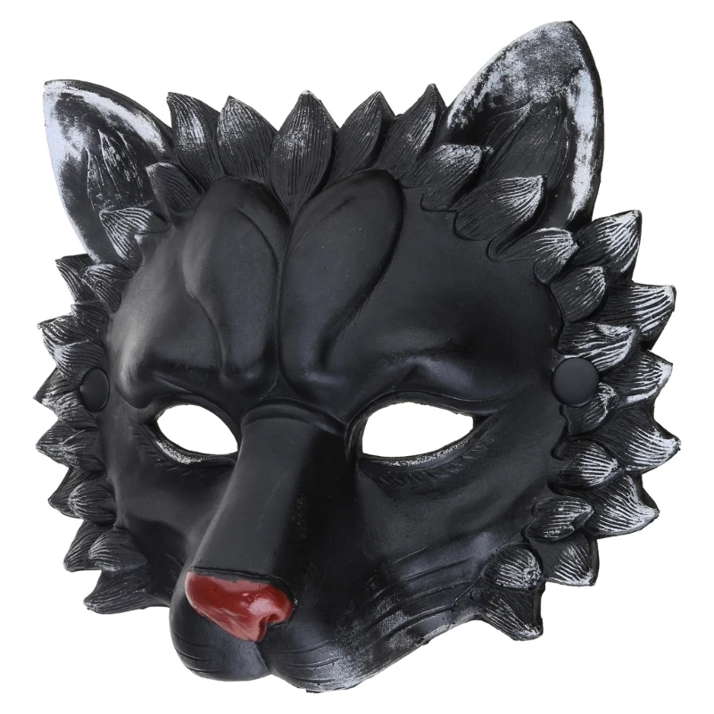 Novelty Lion Mask Face for Dance Stage Play Carnivals Realistic Evil Face Costume