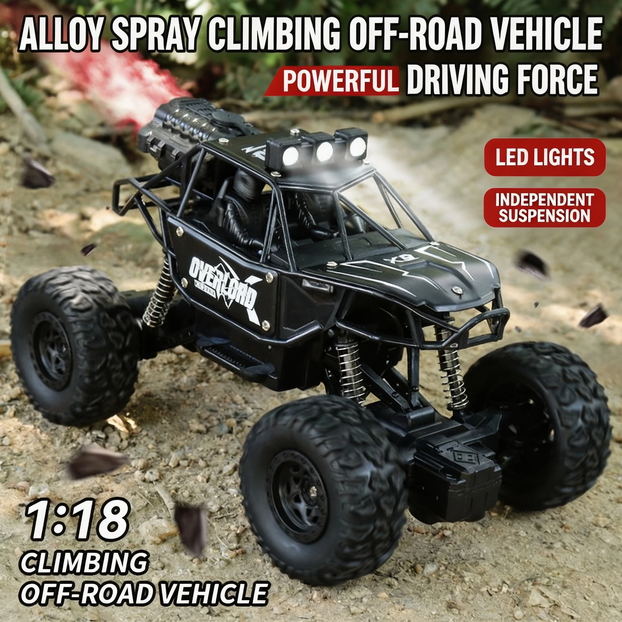 Alloy RC off-road vehicle, super large climbing high-speed racing car, children's remote control toy