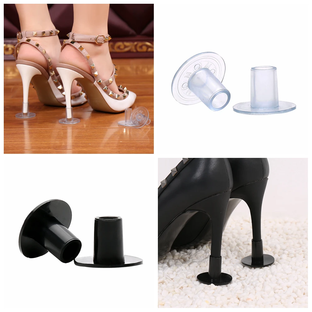 

6 Pairs High Heel Protectors Latin Dancing Stiletto Covers Heel Stoppers Non-slip Silicone High Heeler For Outdoor Wedding Party