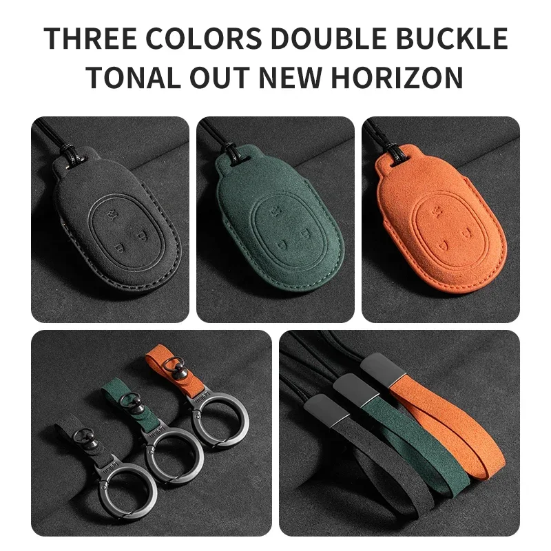 حافظة مفاتيح السيارة من الجلد المدبوغ لـ EVE NIO Wei Lai ES6 ES7 ES8 ET5 ET7 ET9 EC6 EC7 ET5T EP9 حافظة مفتاح السيارة الذكية